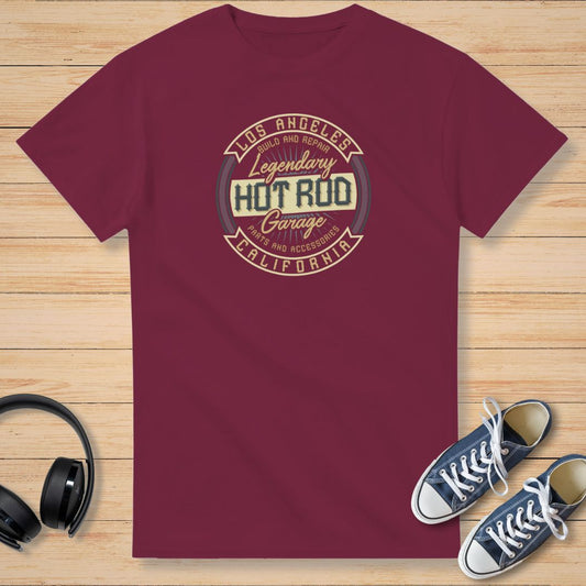 LA Hot Rod T-Shirt Maroon