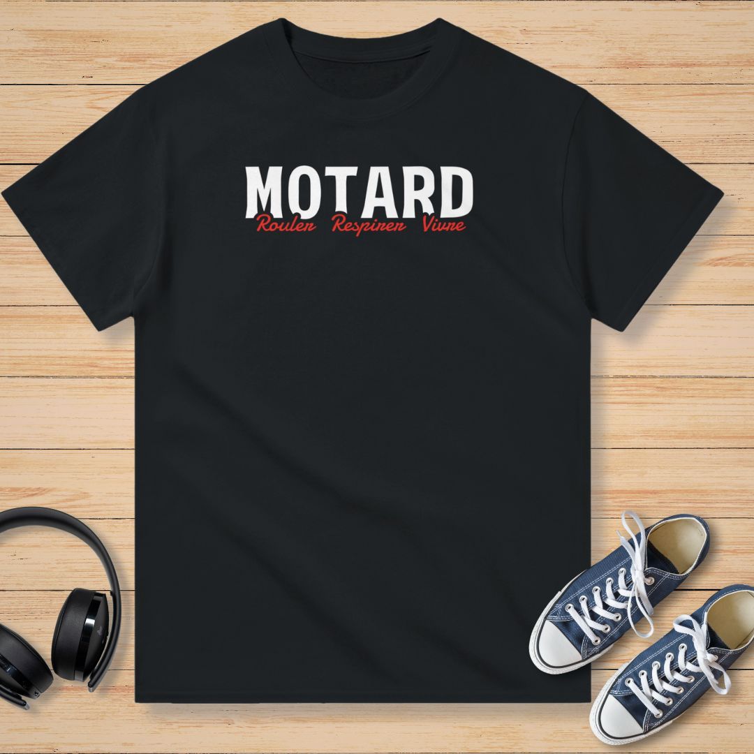 Motard Rouler T-Shirt Noir