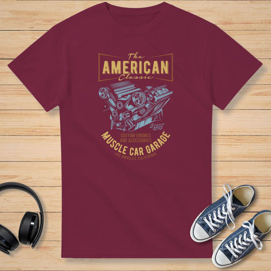 Muscle Car T-Shirt Maroon