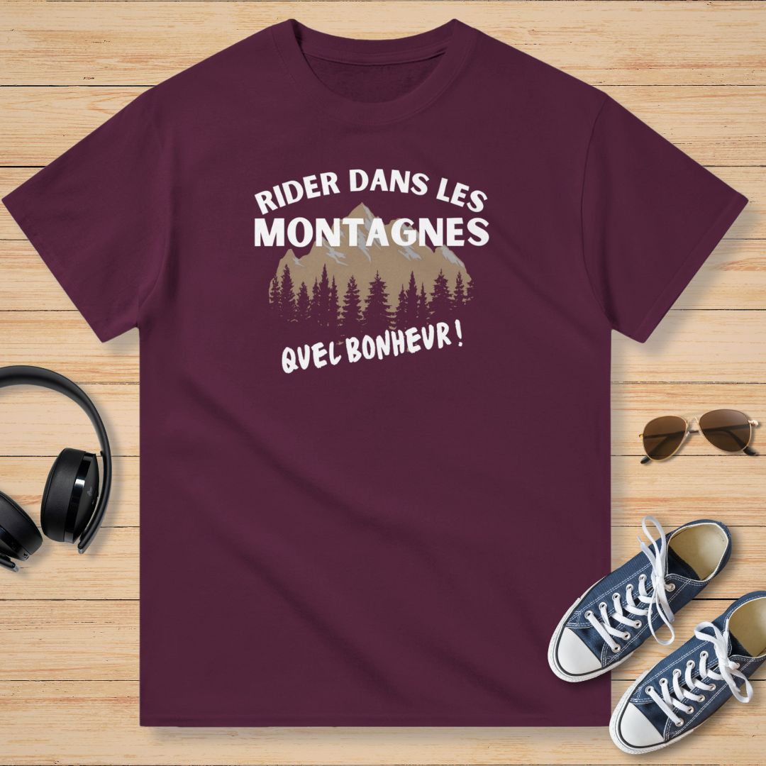 Rider Dans Les Montagnes Quel Bonheur T-Shirt