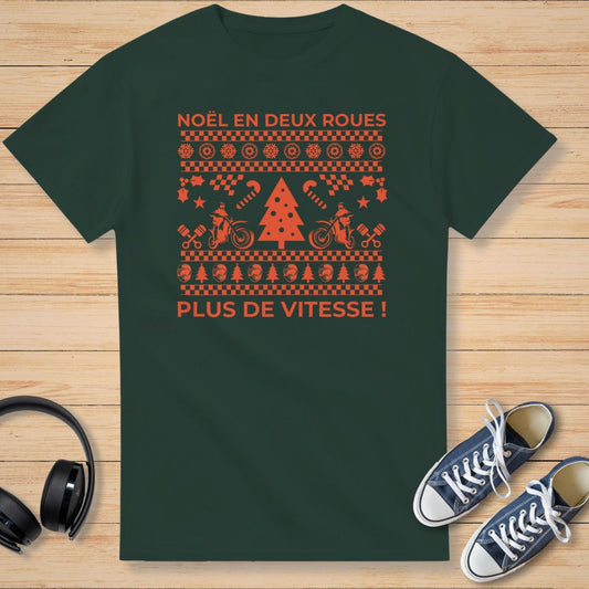 Noël en Deux Roues T-Shirt Forest Green