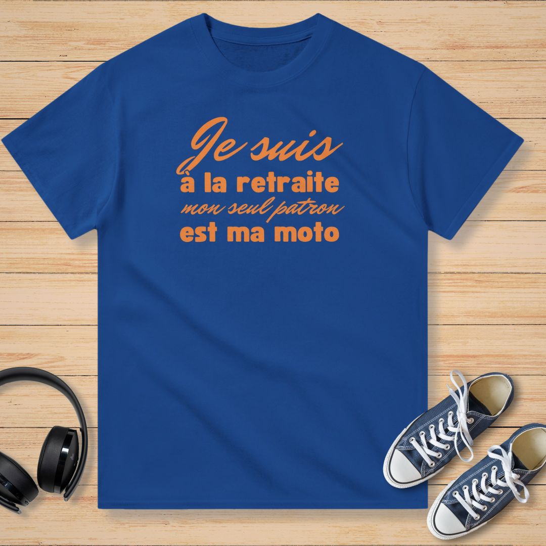 À La Retraite Orange T-Shirt Royal