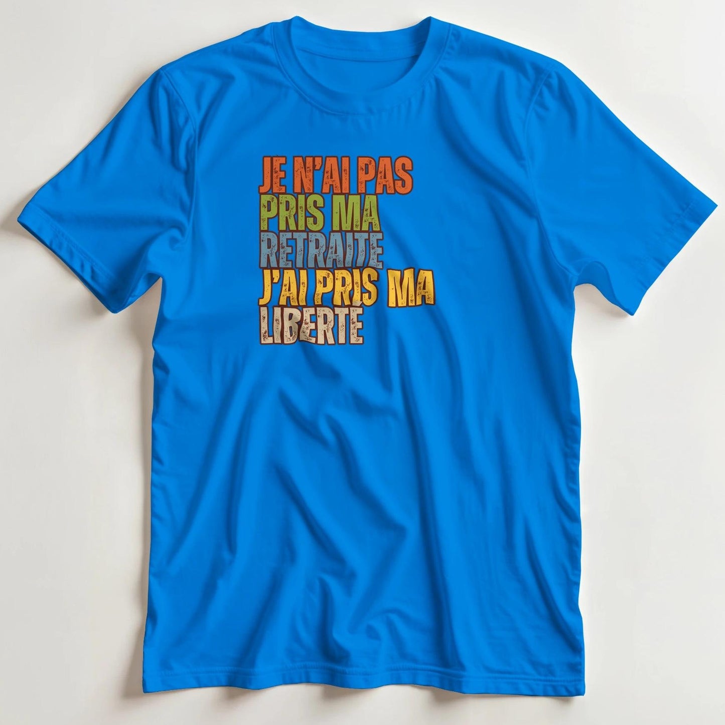 T-shirt en coupe unisexe et 100% coton en Royal L imprimé avec un design Ma Liberté T-Shirt .