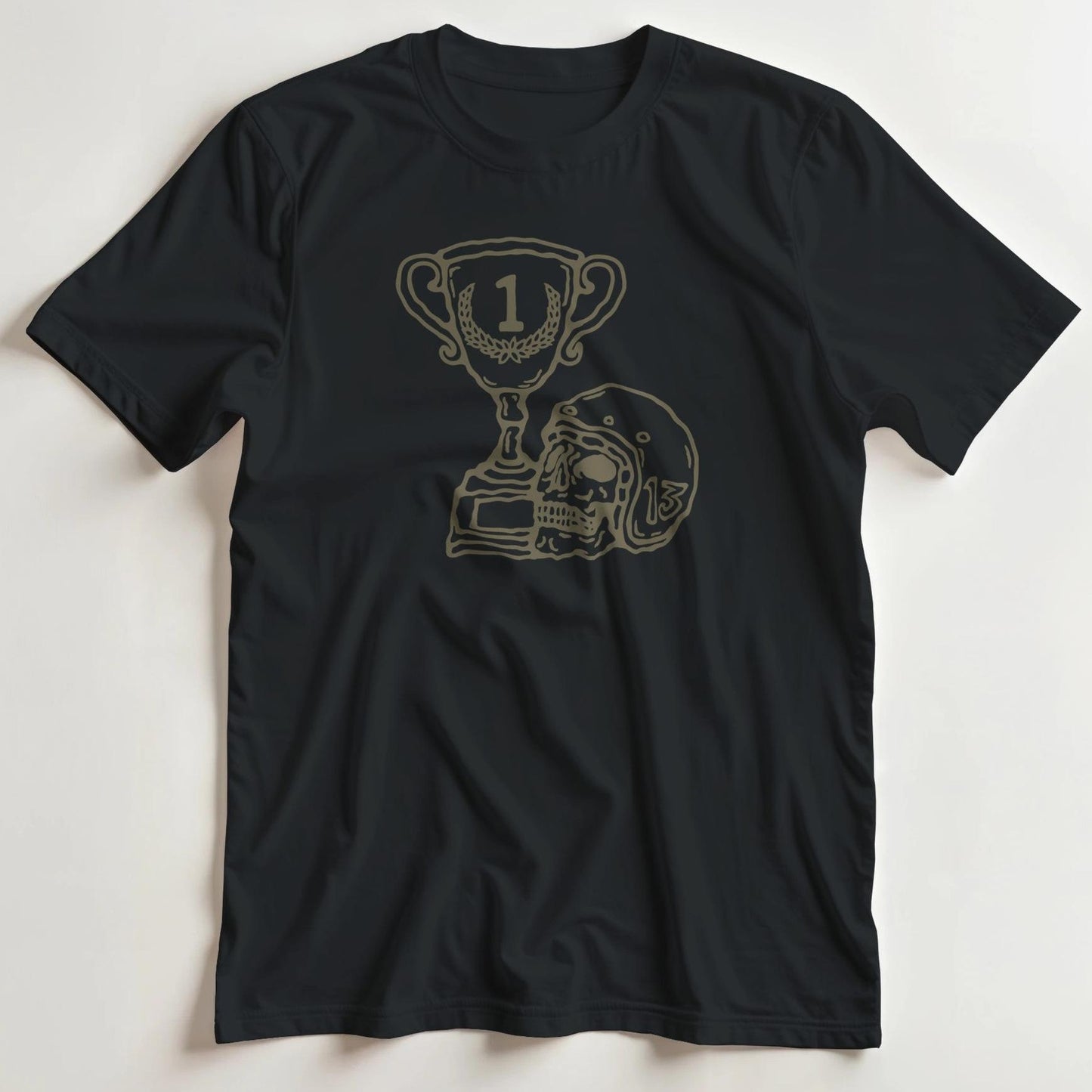 T-shirt en coupe unisexe et 100% coton en Black imprimé avec un design Number 1 T-Shirt .