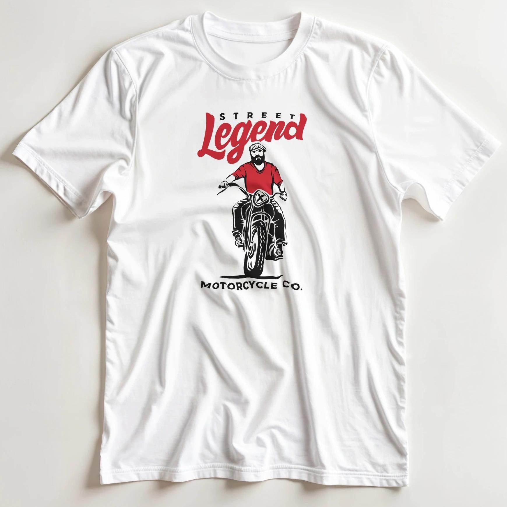 T-shirt en coupe unisexe et 100% coton en Blanc S imprimé avec un design Street Legend T-Shirt .