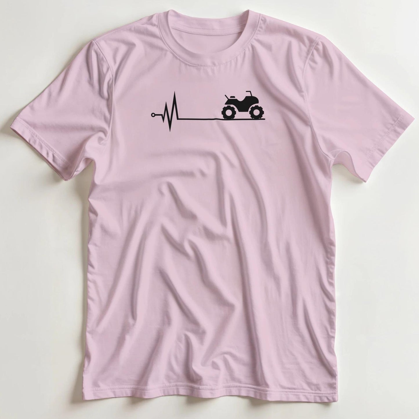 T-shirt en coupe unisexe et 100% coton en Rose clair 2XL imprimé avec un design Battement de Coeur T-Shirt .