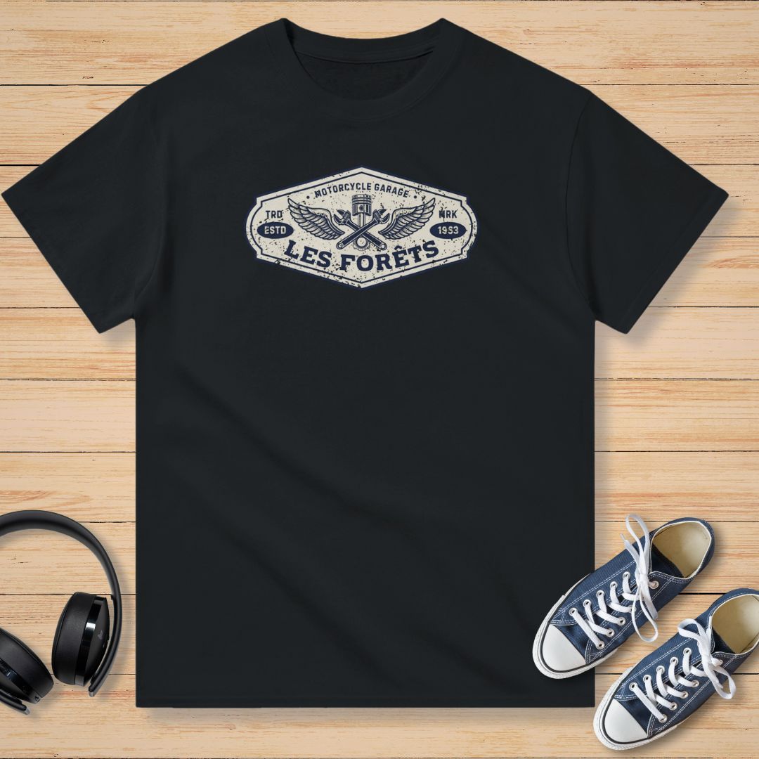 Les Forêts Garage T-Shirt Noir