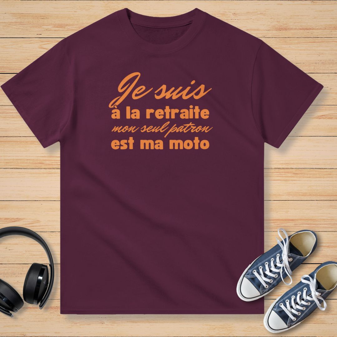 À La Retraite Orange T-Shirt Bordeaux