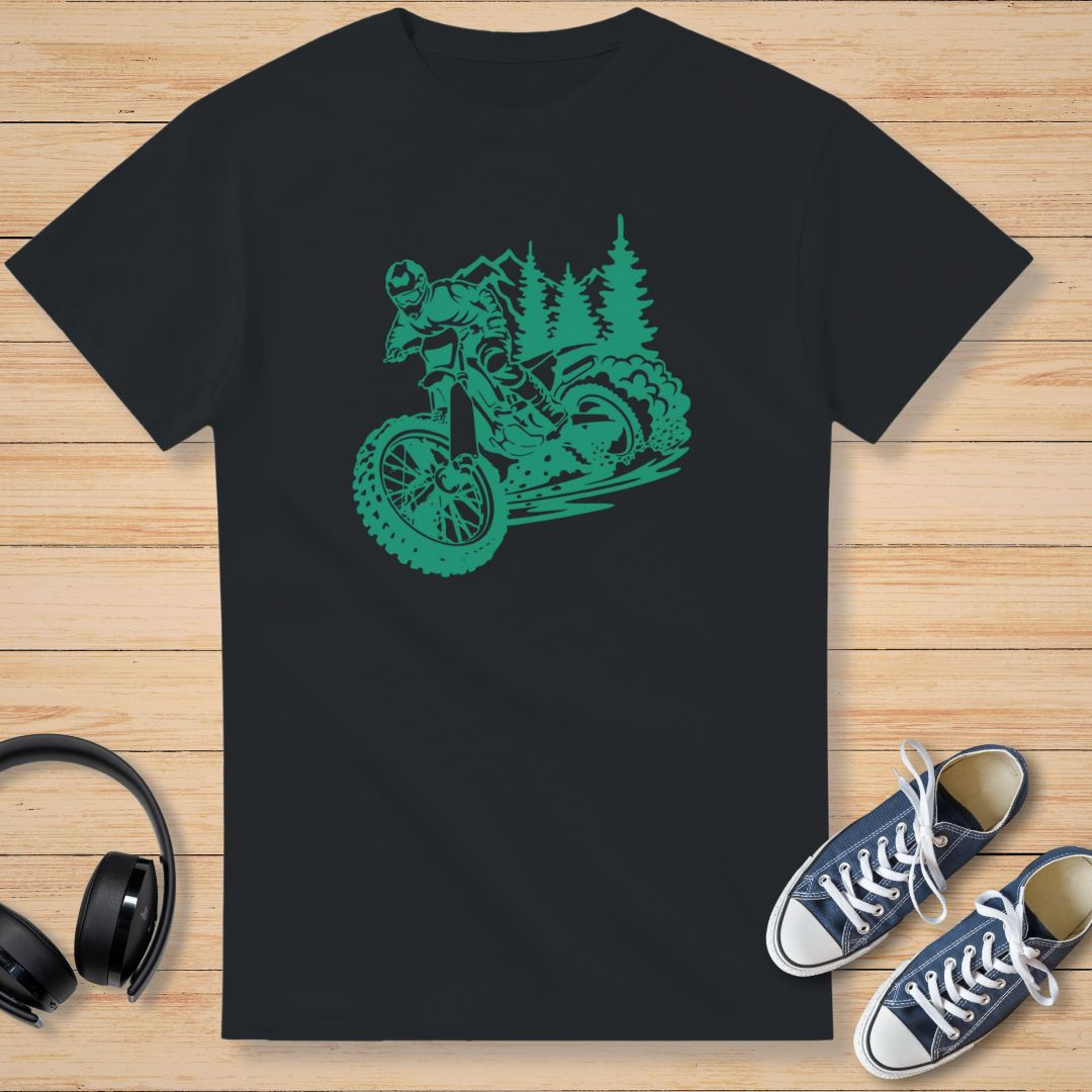 Moto Forêt T-Shirt Noir