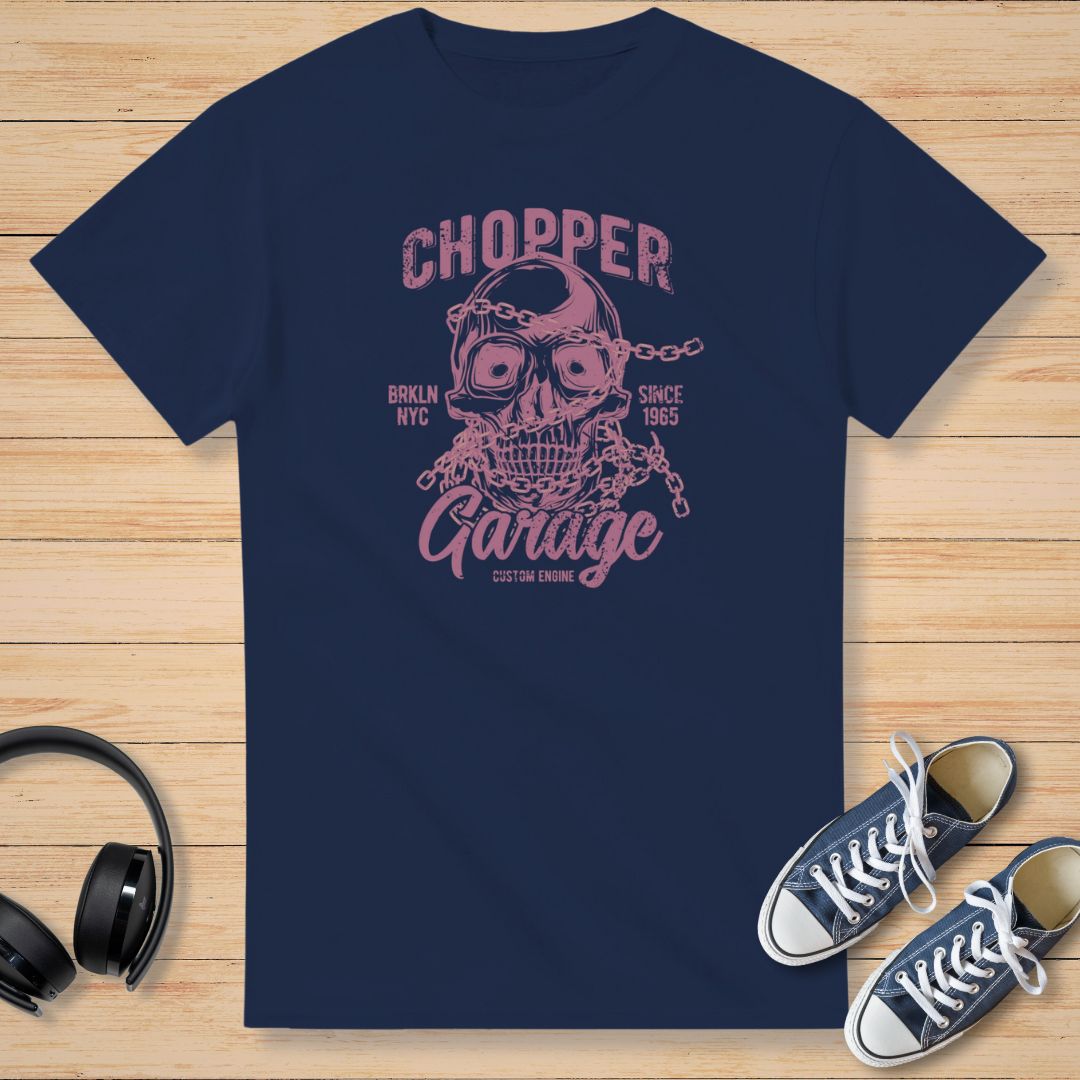 Chopper Garage T-Shirt Navy