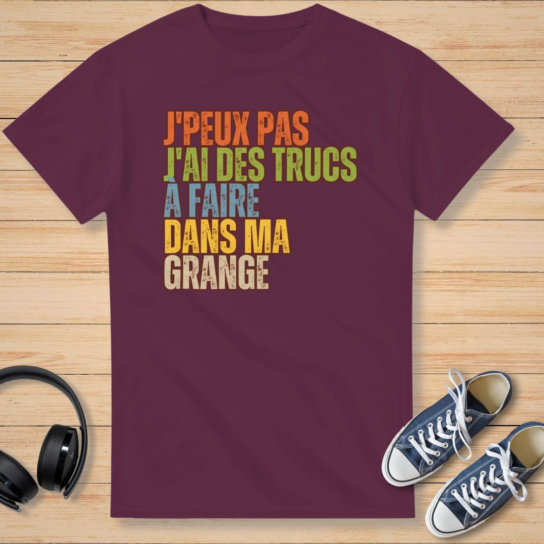 J'Peux Pas Grange T-Shirt Bordeaux