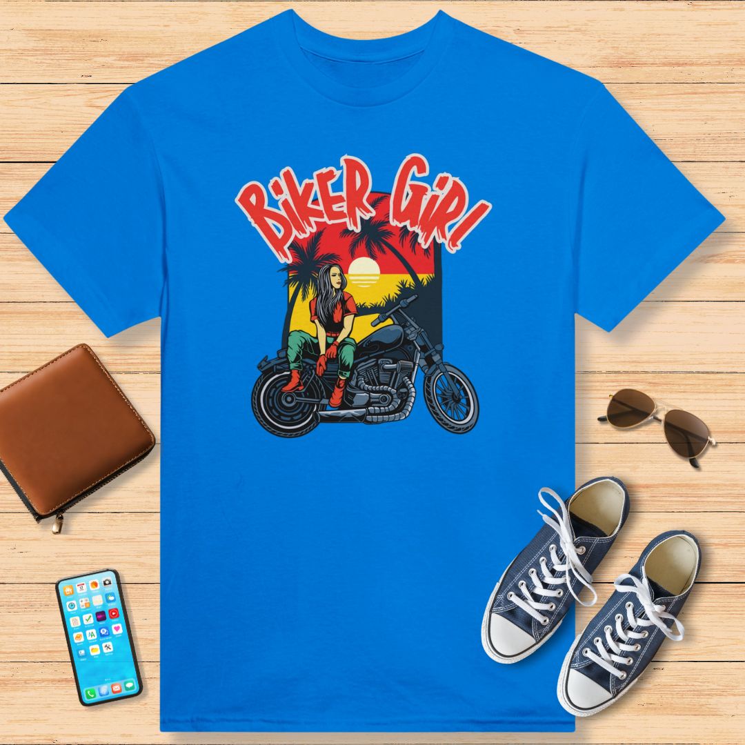 Biker Girl Motarde T-Shirt