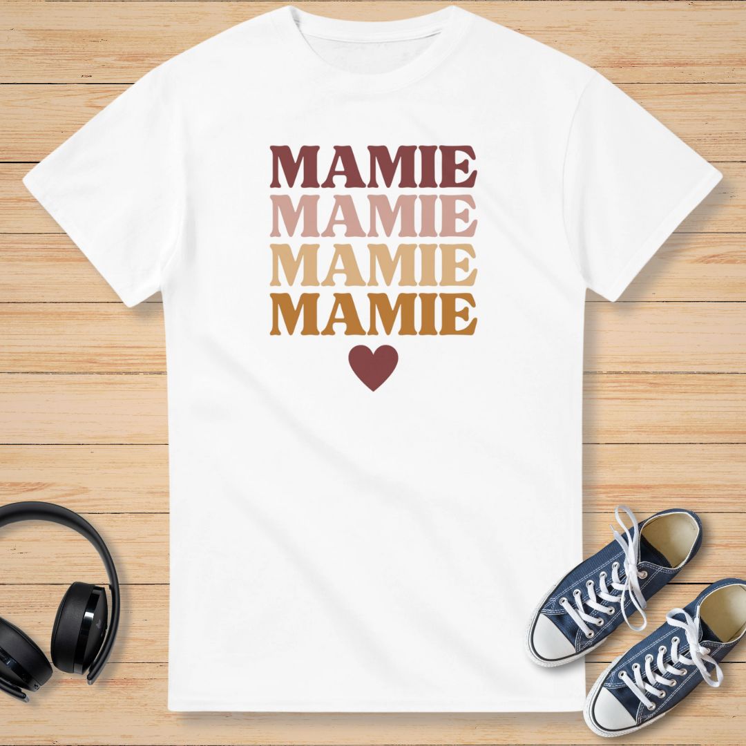 Mamie Cœur T-Shirt Blanc