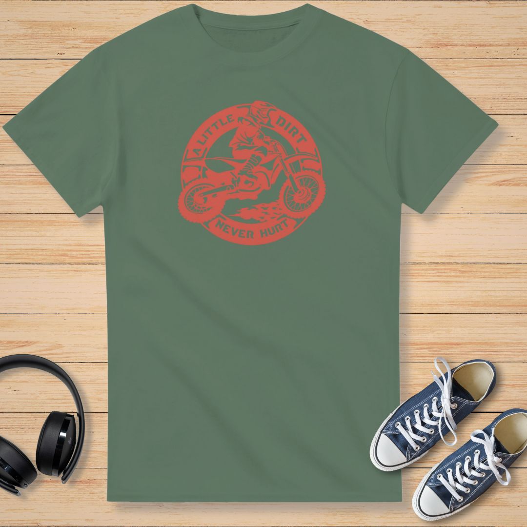 A Little Dirt T-Shirt Vert militaire