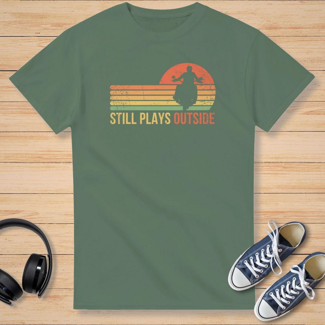 Plays Outside T-Shirt Mil. Green