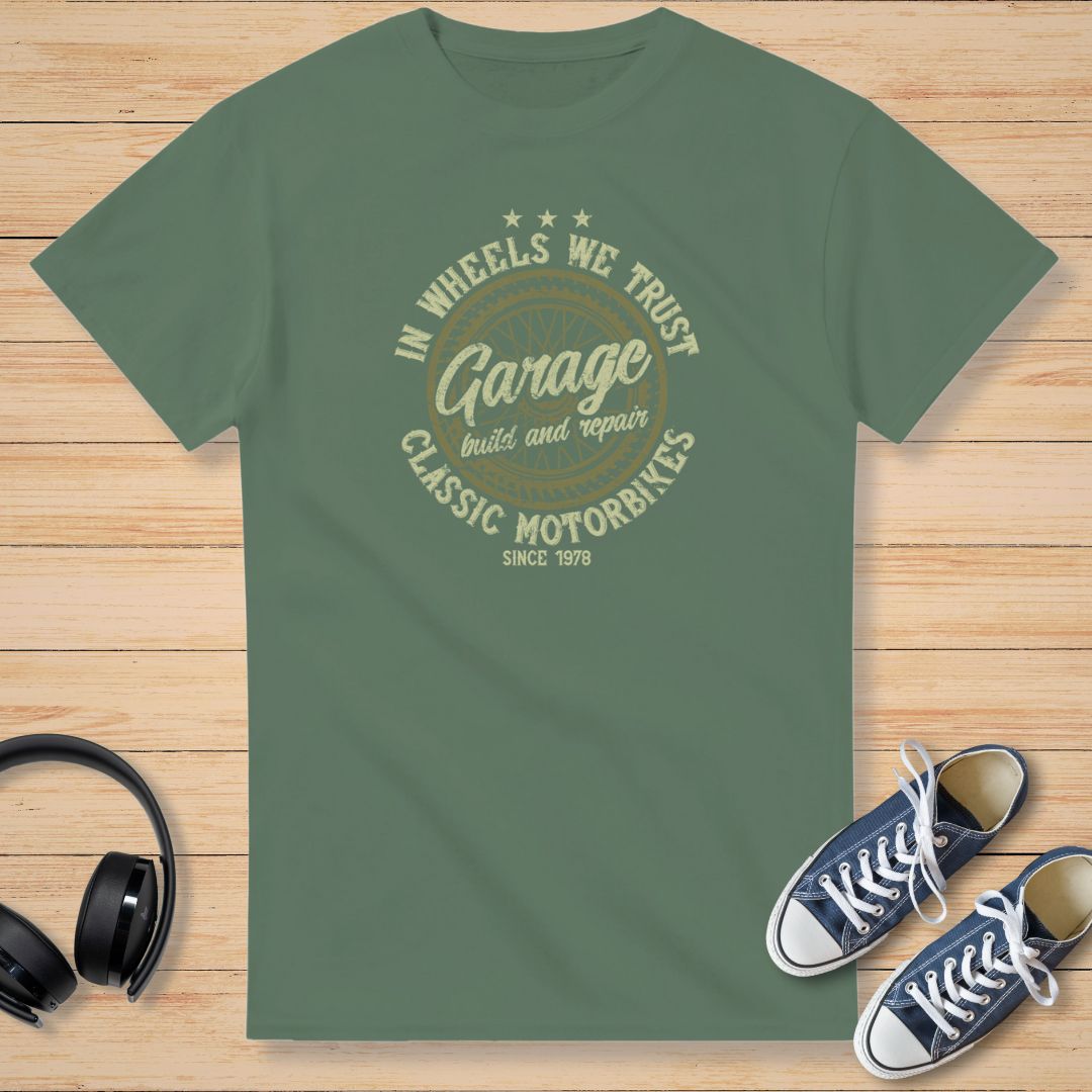 Wheels We Trust T-Shirt Mil. Green