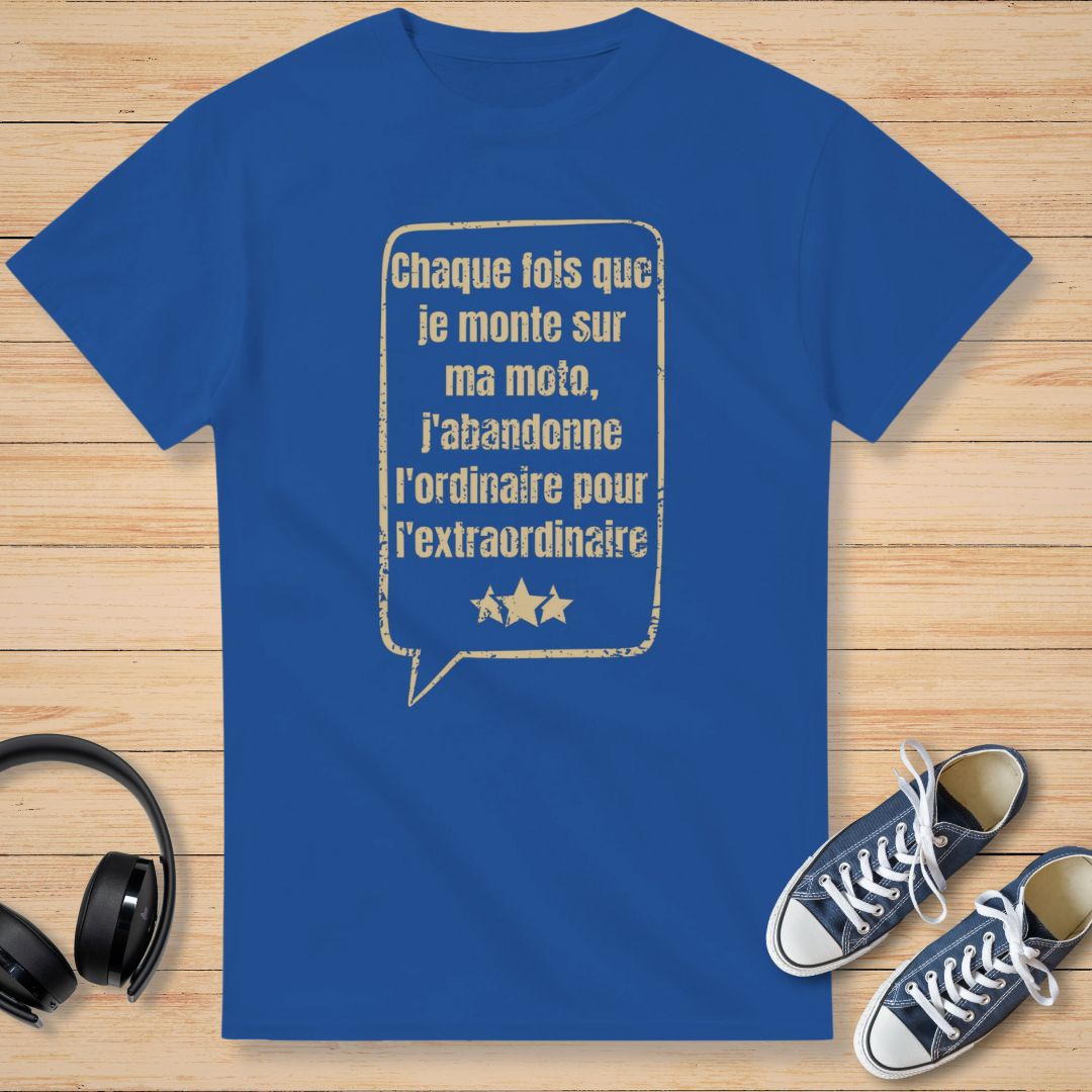 Chaque Fois Moto T-Shirt Royal