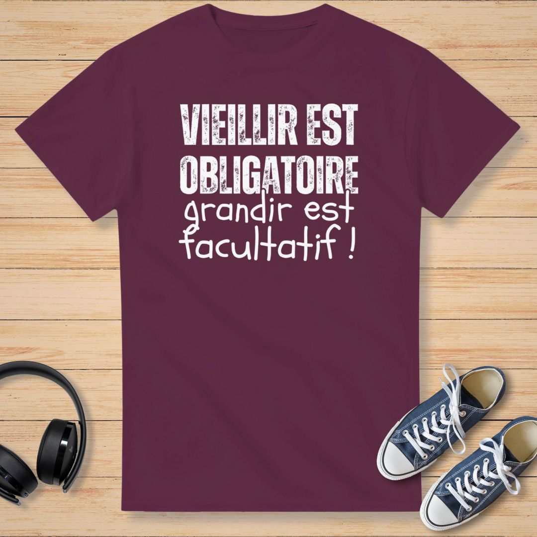 Facultatif T-Shirt Bordeaux