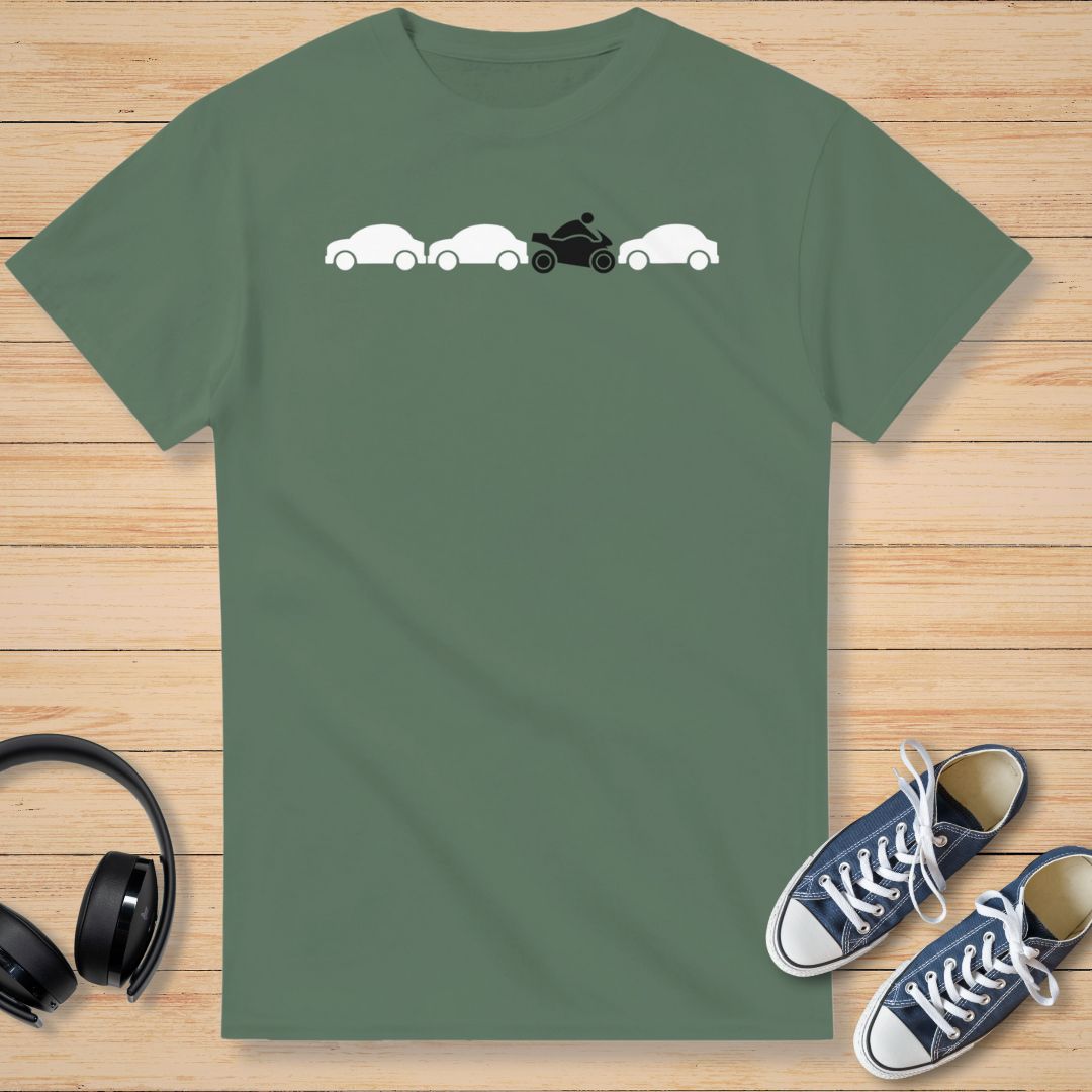 Mo(u)to(n) Noir T-Shirt Vert militaire