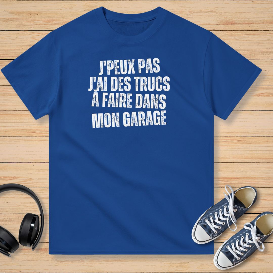 J'Peux Pas Garage N&B T-Shirt Royal