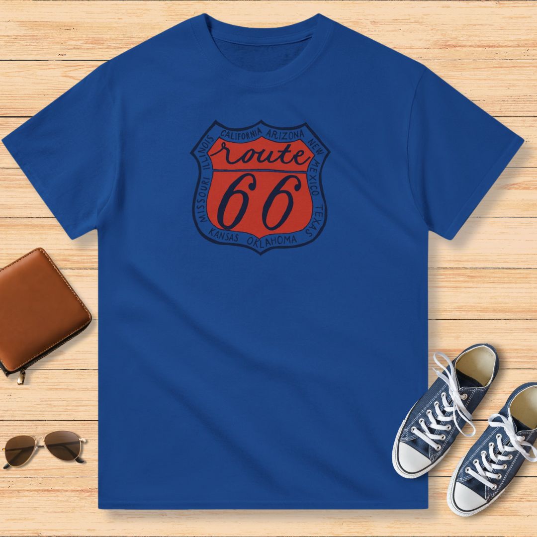 Route 66 Motorcycle T-Shirt