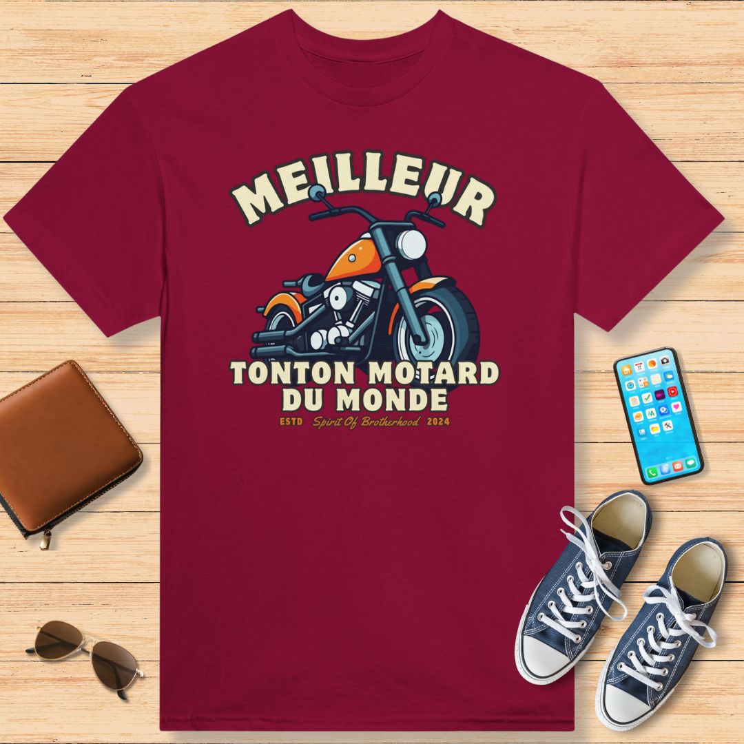 Meilleur Tonton Motard Du Monde T-Shirt