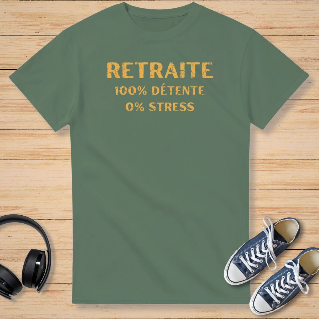 0% Stress T-Shirt Vert militaire