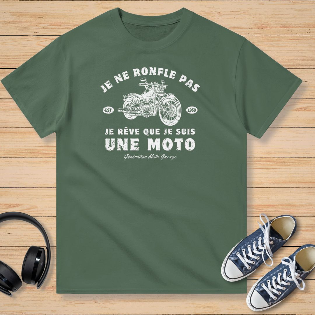 Je Ne Ronfle Pas T-Shirt Vert militaire