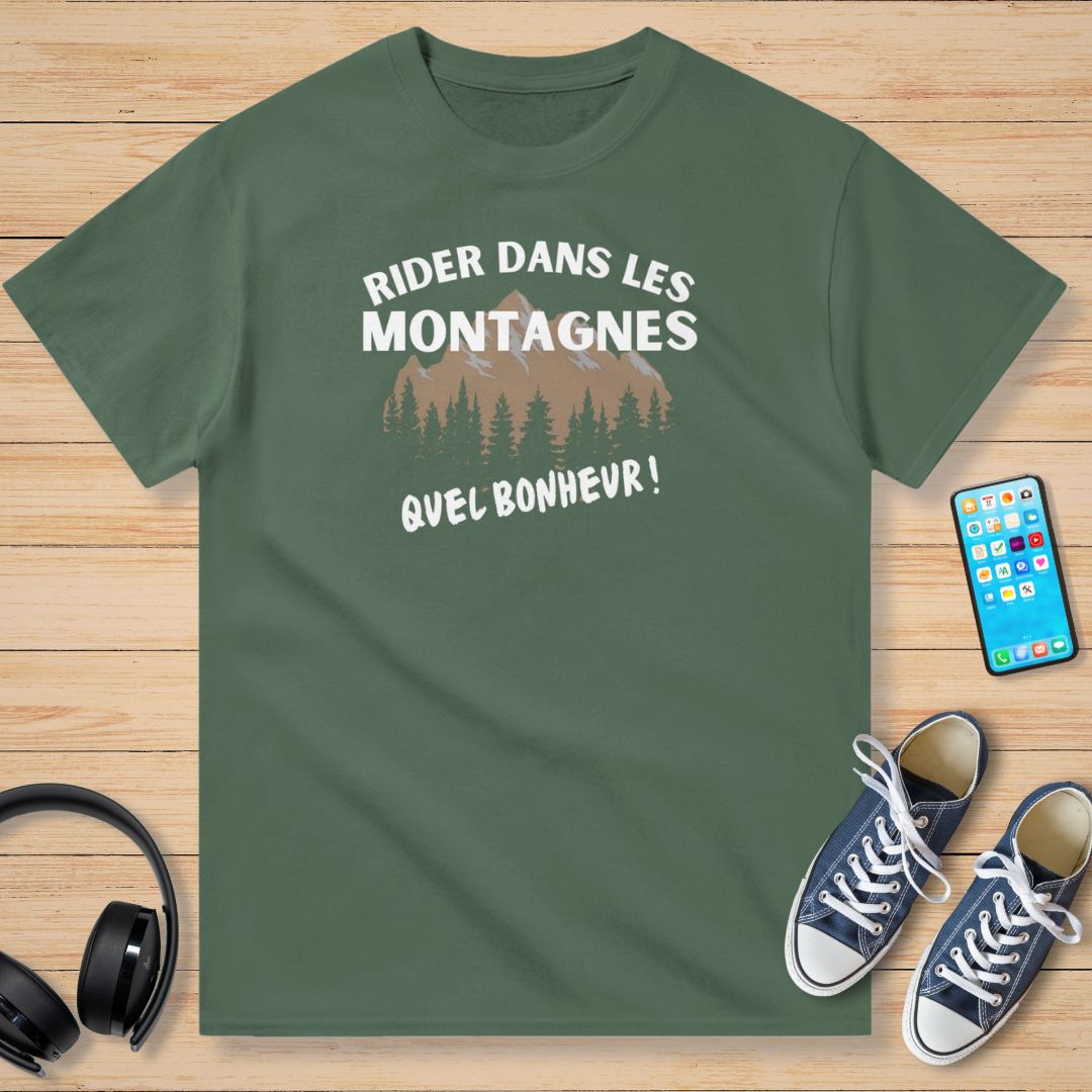 Rider Dans Les Montagnes Quel Bonheur T-Shirt