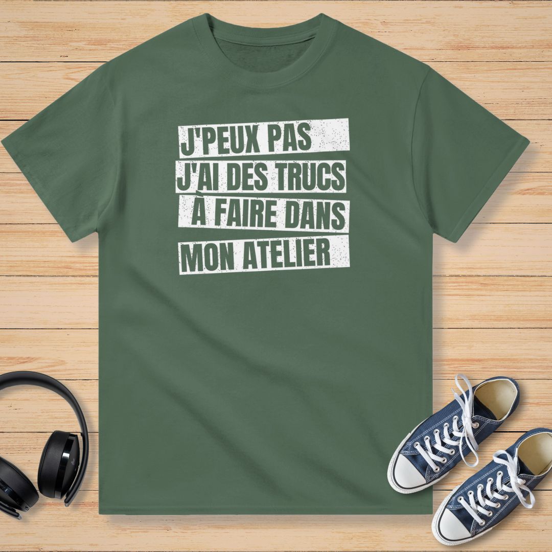 J'Peux Pas Atelier Bloc T-Shirt Vert militaire