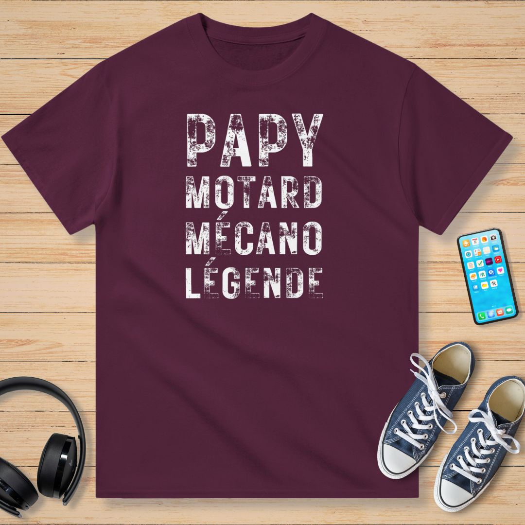 Papy Motard Mécano Légende T-Shirt