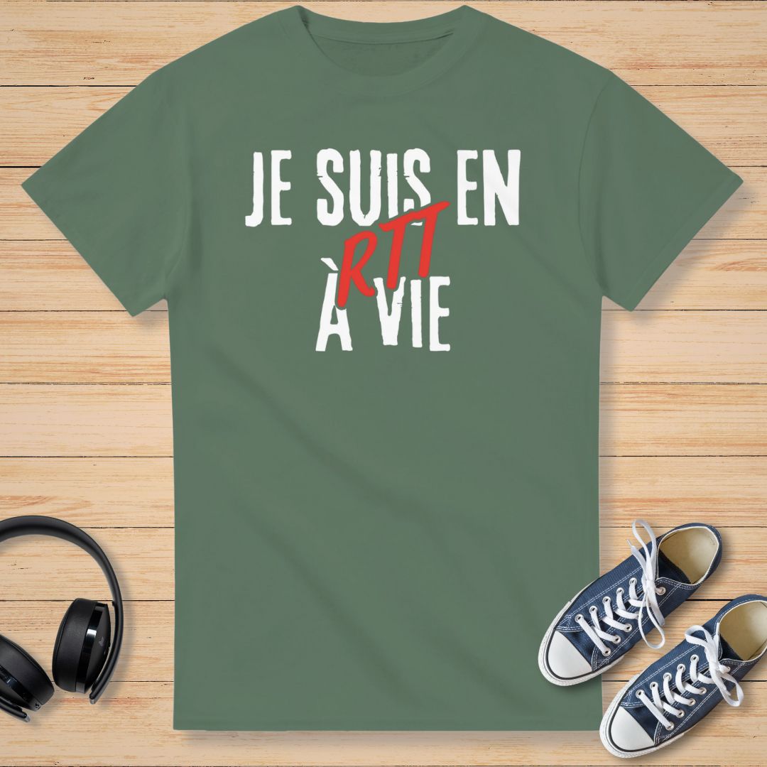 RTT à Vie T-Shirt Vert militaire