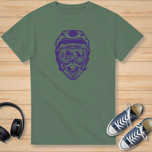 Moto Casque T-Shirt Vert militaire