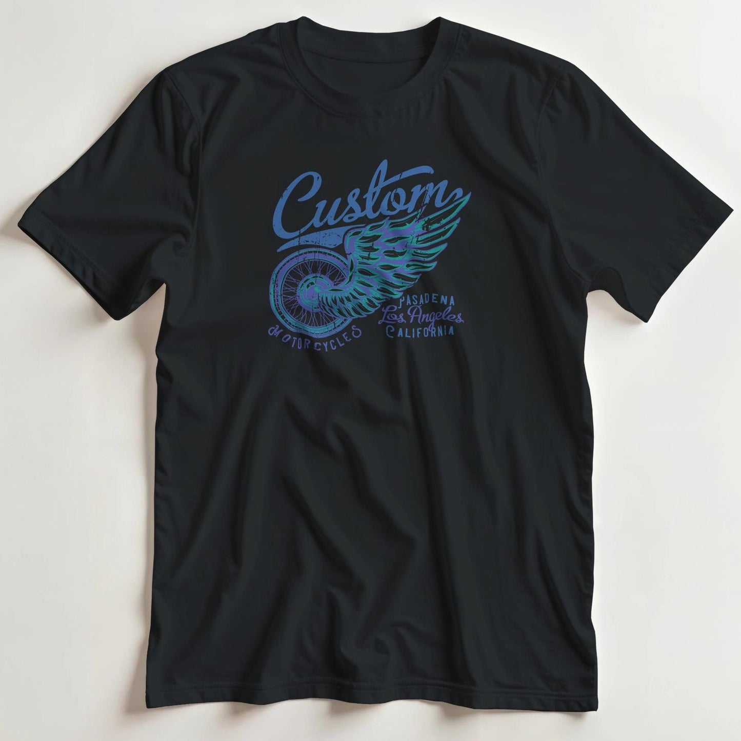 T-shirt en coupe unisexe et 100% coton en Black 3XL imprimé avec un design Custom LA T-Shirt .