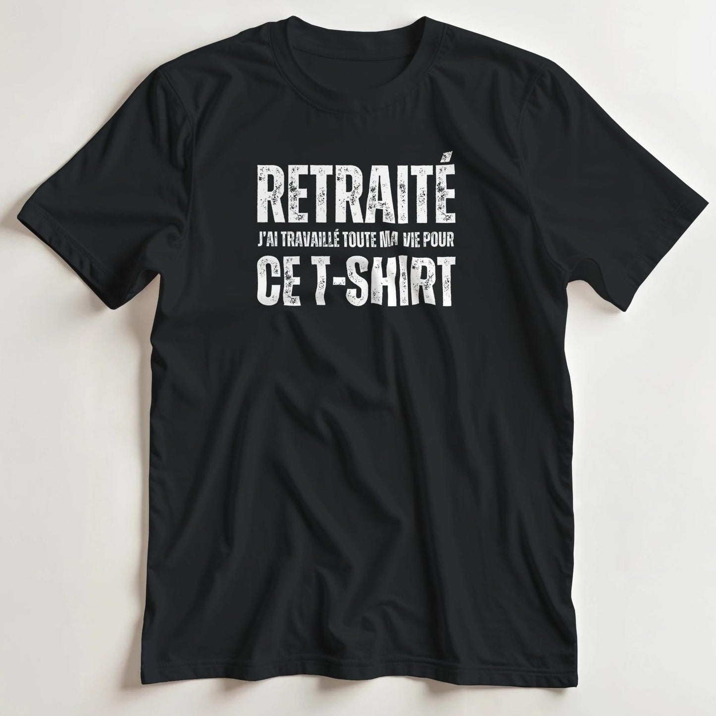T-shirt en coupe unisexe et 100% coton en Noir XL imprimé avec un design Toute Ma Vie T-Shirt .
