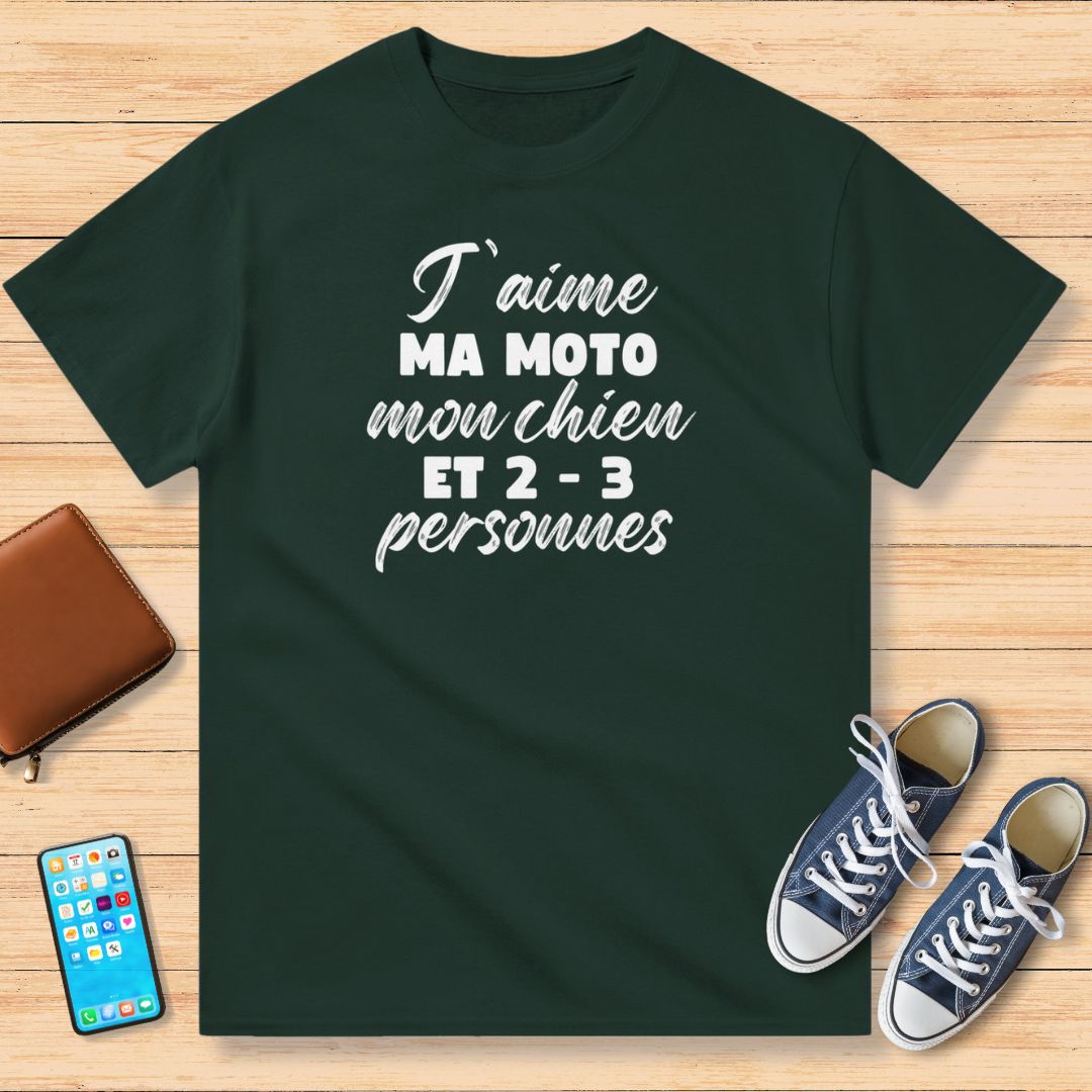 J'aime ma moto, mon chien - Motard Moto Cadeau