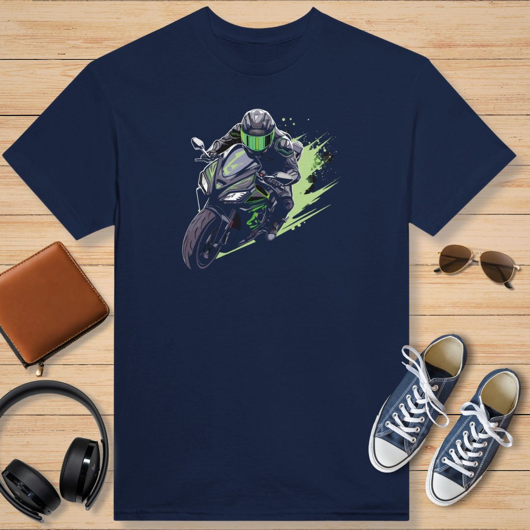 Motard Vert T-Shirt