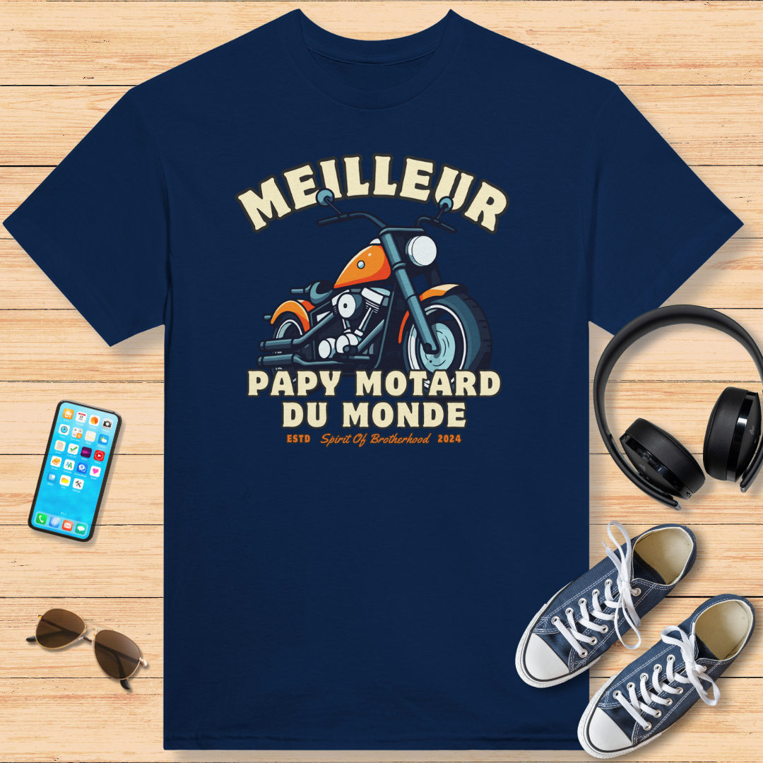 Meilleur Papy Motard Du Monde T-Shirt