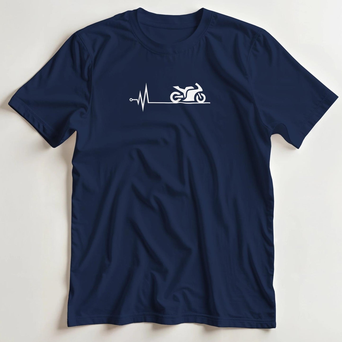 T-shirt en coupe unisexe et 100% coton en Marine 3XL imprimé avec un design Battement de Coeur T-Shirt .