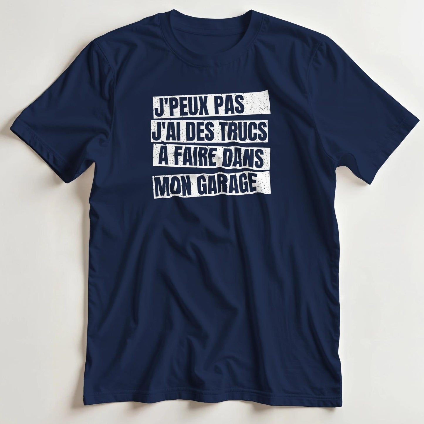 T-shirt en coupe unisexe et 100% coton en Marine 3XL imprimé avec un design J'Peux Pas Bloc T-Shirt .