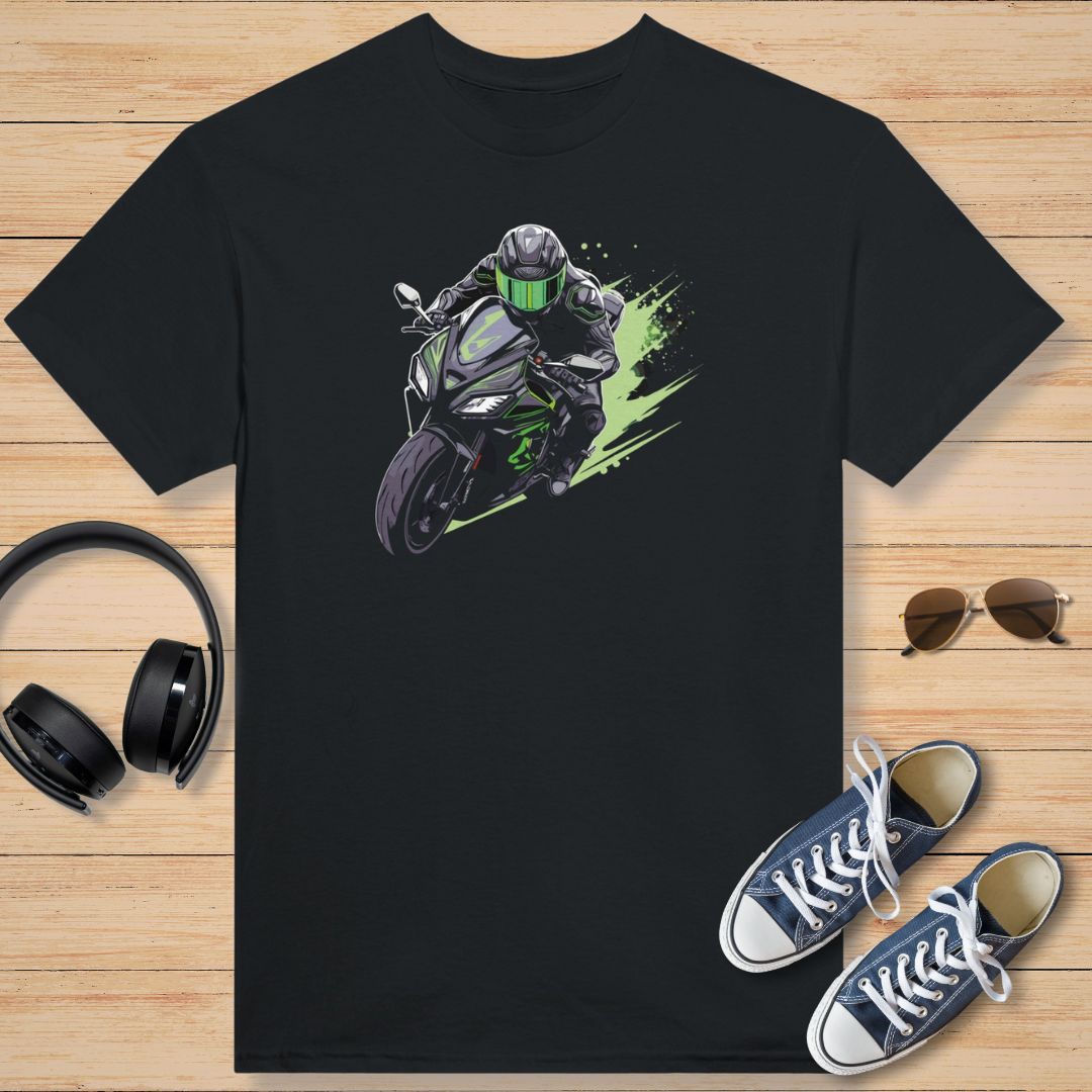 Biker Green T-Shirt