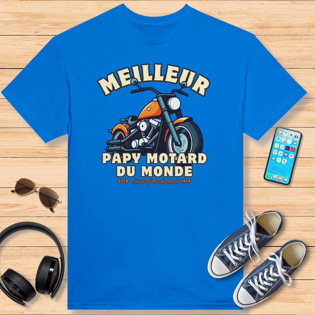 Meilleur Papy Motard Du Monde T-Shirt