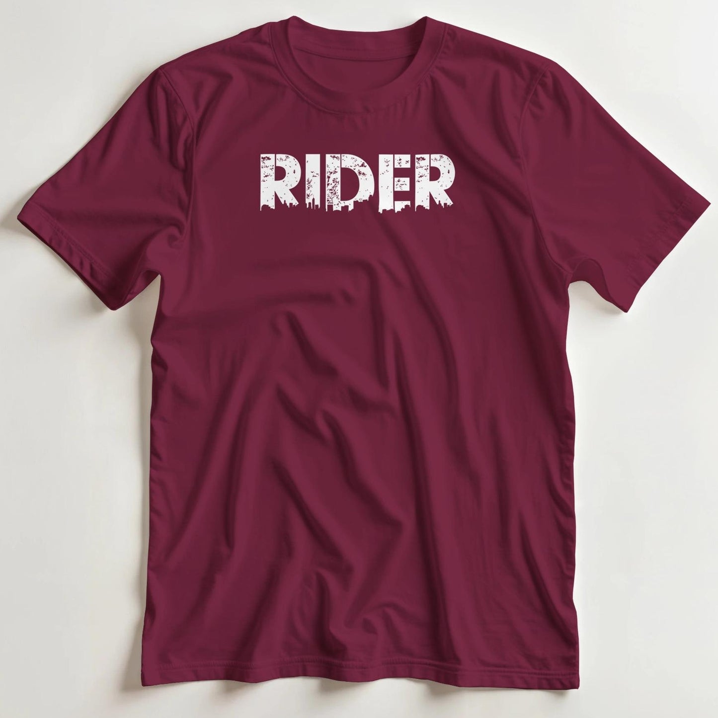T-shirt en coupe unisexe et 100% coton en Bordeaux 2XL imprimé avec un design Rider T-Shirt .