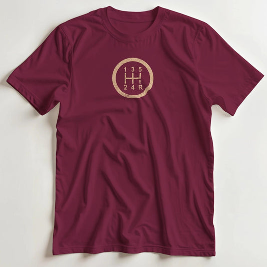 T-shirt en coupe unisexe et 100% coton en Bordeaux S imprimé avec un design 12345R T-Shirt .