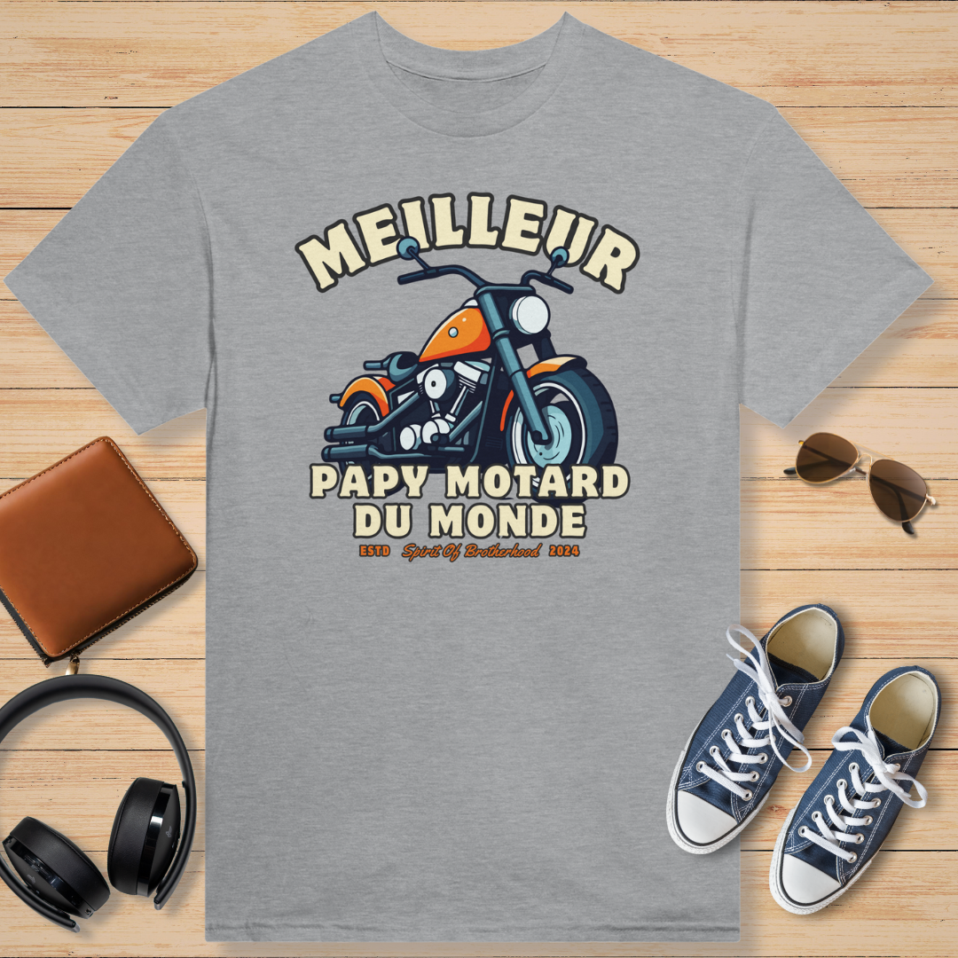 Meilleur Papy Motard Du Monde T-Shirt