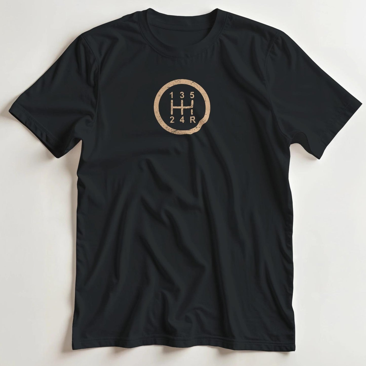 T-shirt en coupe unisexe et 100% coton en Noir 2XL imprimé avec un design 12345R T-Shirt .
