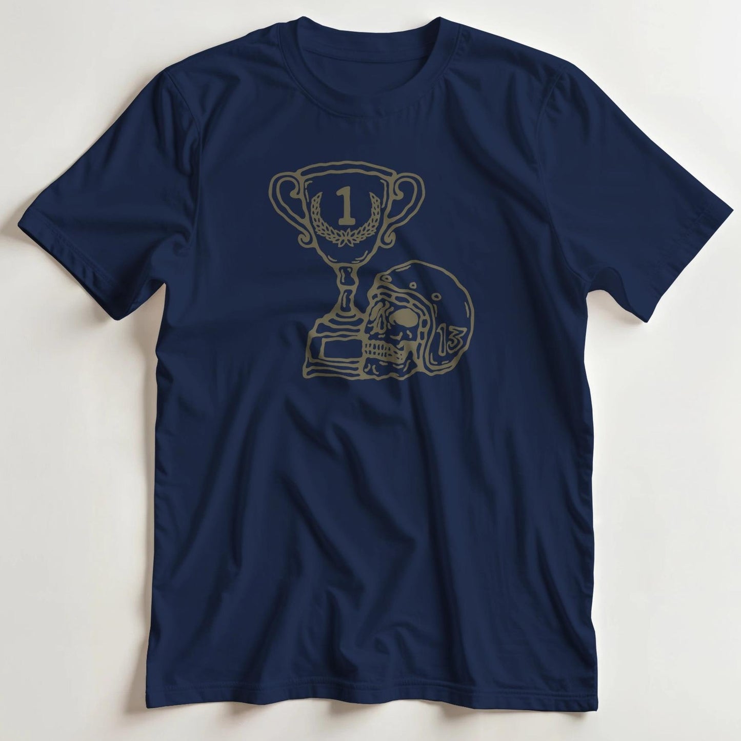 T-shirt en coupe unisexe et 100% coton en Navy imprimé avec un design Number 1 T-Shirt .