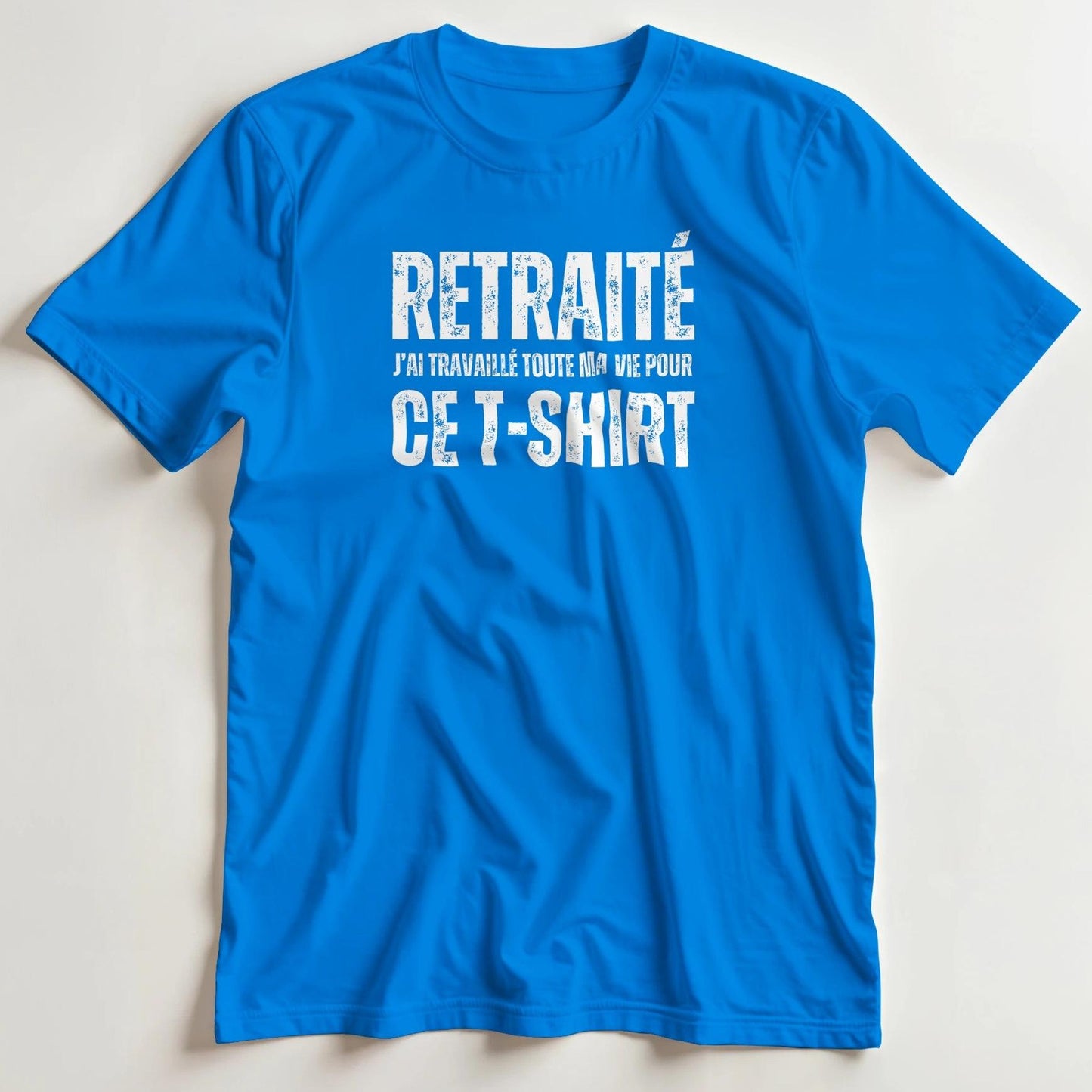 T-shirt en coupe unisexe et 100% coton en Royal XL imprimé avec un design Toute Ma Vie T-Shirt .