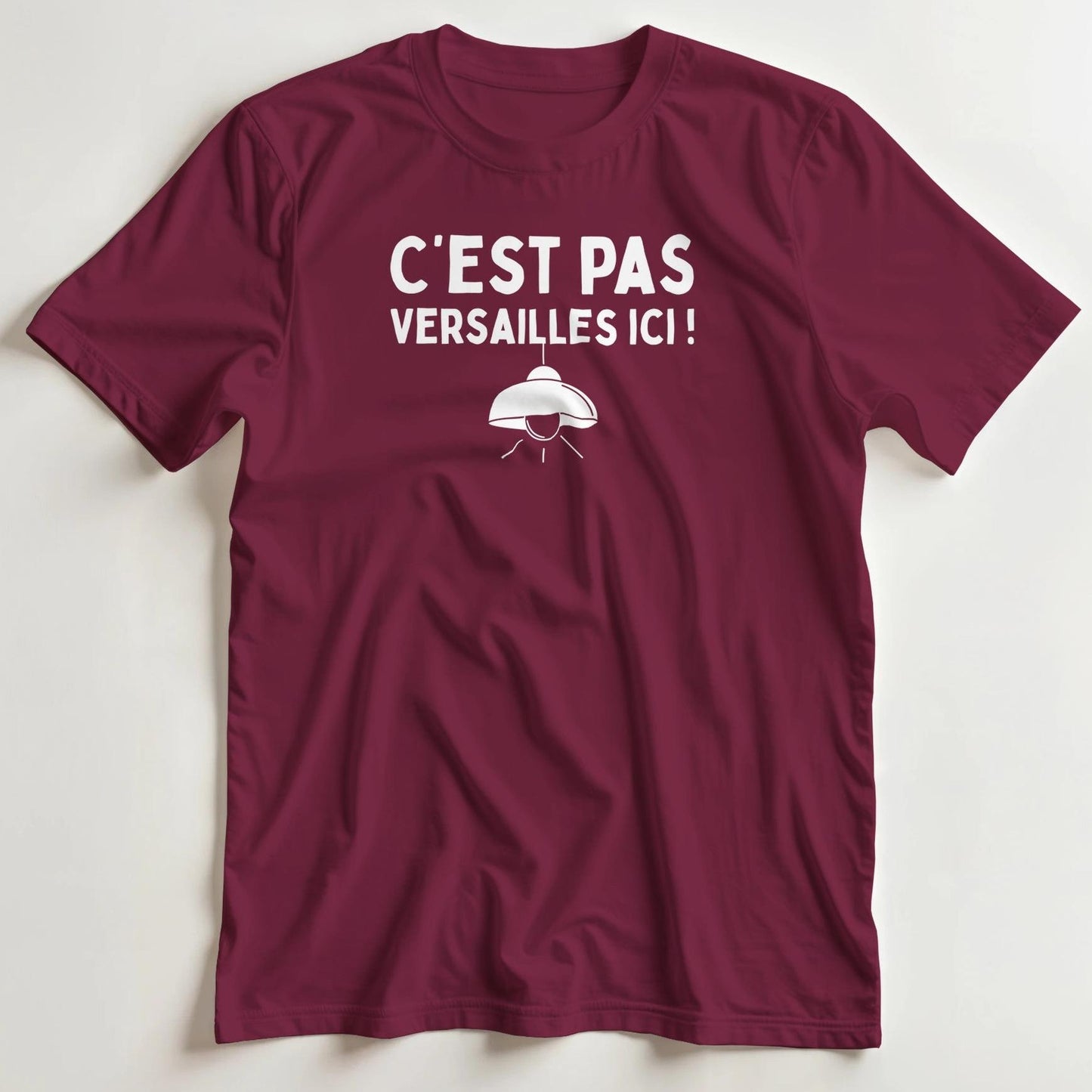 T-shirt en coupe unisexe et 100% coton en Bordeaux 2XL imprimé avec un design Versailles T-Shirt .