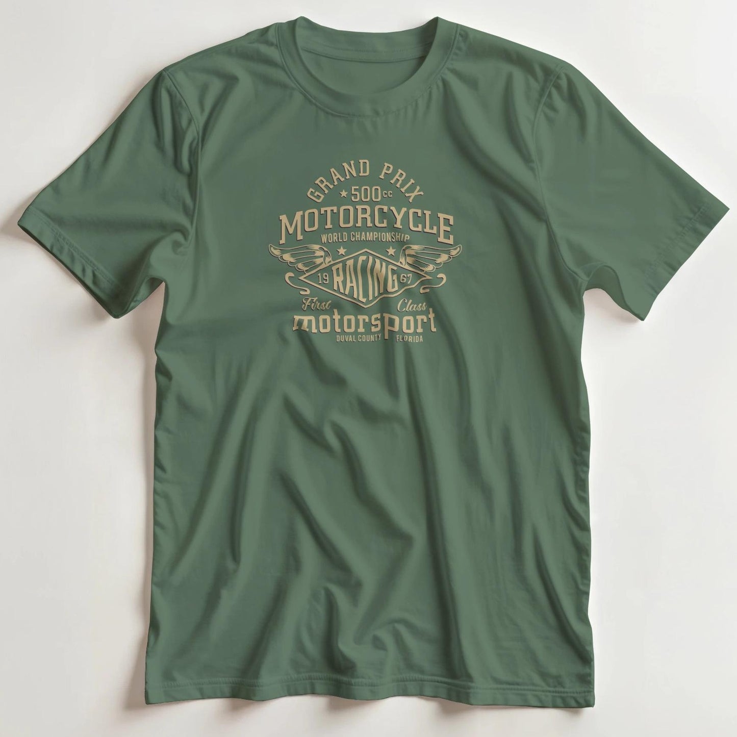 T-shirt en coupe unisexe et 100% coton en Vert Mil. 3XL imprimé avec un design Duval County T-Shirt .